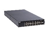 Dell Networking X1018P/1 RU, half width/16x 1GbE PoE and 2x 1GbE SFP ports/